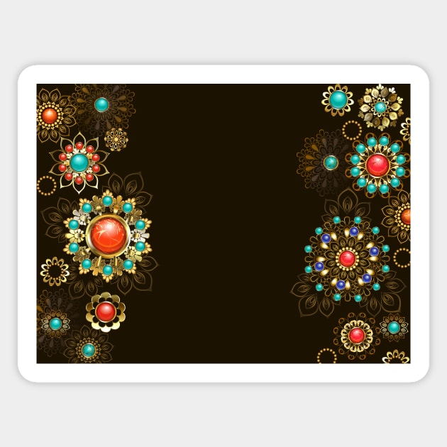 Background with Ethnic Ornaments Sticker by Blackmoon9